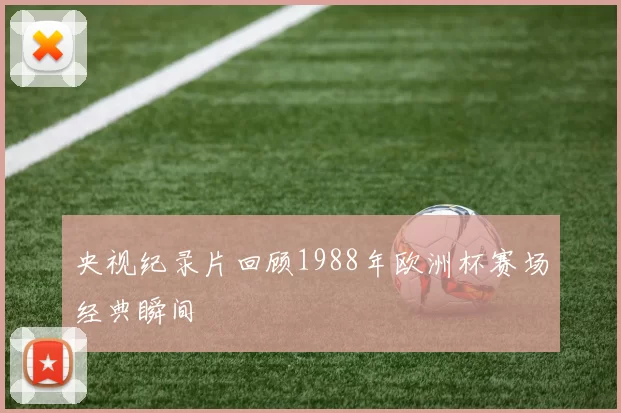 央视纪录片回顾1988年欧洲杯赛场经典瞬间